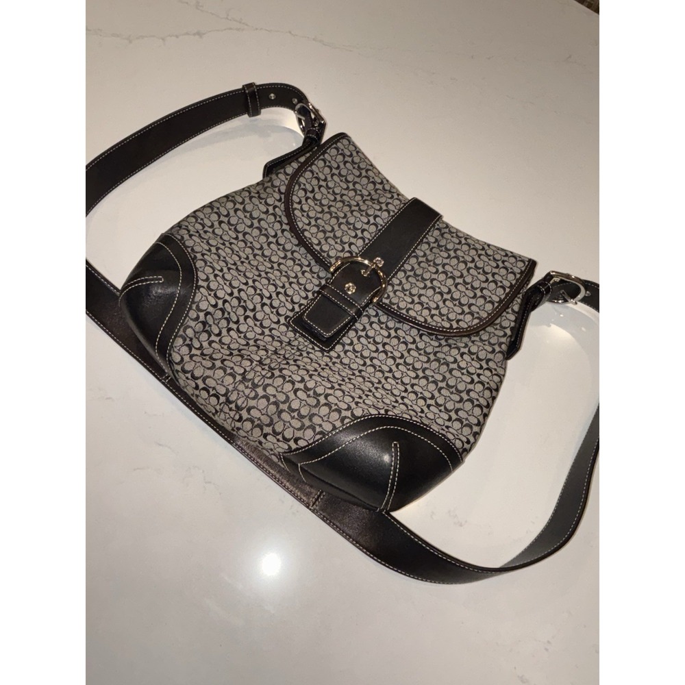 Coach Black F3K-6376 Convertible Shoulder Bag Crossbody Purse Bag Excellent Cond - Picture 3 of 14